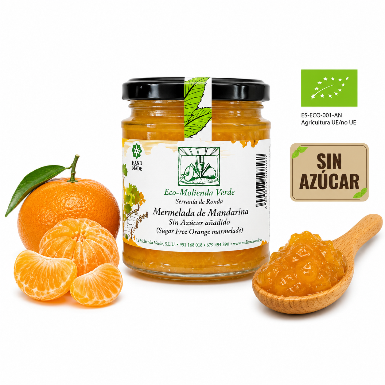 Mermelada de Mandarina sin Azúcar Ecológica
